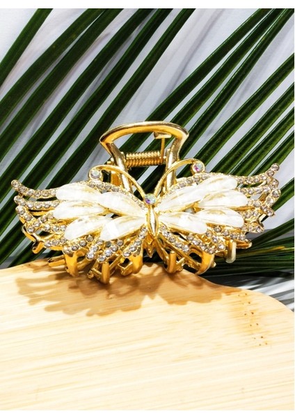 7 cm Lüks Parlak Taşlı Toka