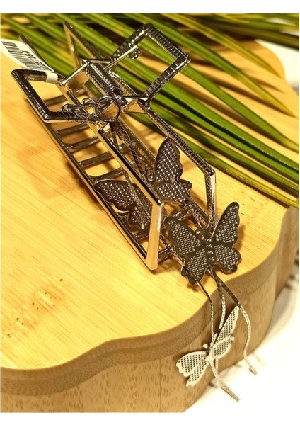 8 cm Lüks Gösterişli Renkli Metal Kıstırma Toka