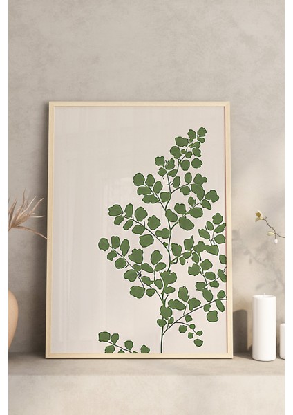 🌿 Doğanın Ferahlığı Evinizde: Yeşil Yaprak Temalı 3’lü Çerçeveli Tablo Seti 🌿 CRV1171 23 x 32 modelleri