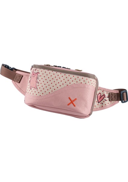 Pembe Domuz Desenli Kanvas Unisex Göğüs ve Bel Çantası fiyatları