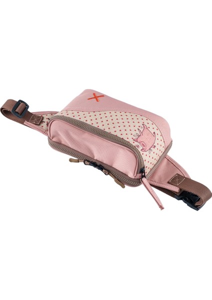 Pembe Domuz Desenli Kanvas Unisex Göğüs ve Bel Çantası fırsatları