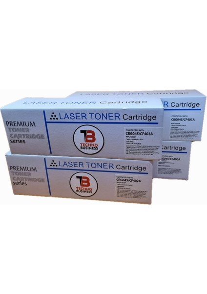CRG-045 1 Takım 4 Renk Muadil Toner - MF631CN, MF634CDW, MF635CX Uyumlu
