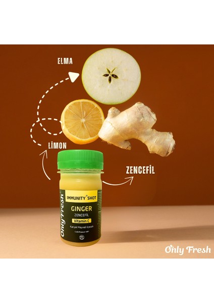 Zencefil Shot 6'lı Paket Bağışıklık Desteği Içecek 60 ml fiyatları