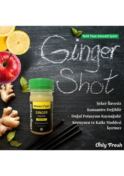 Zencefil Shot 6'lı Paket Bağışıklık Desteği Içecek 60 ml modelleri