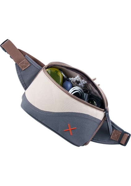 Turuncu Antrasit Kanvas Unisex Göğüs ve Bel Çantası