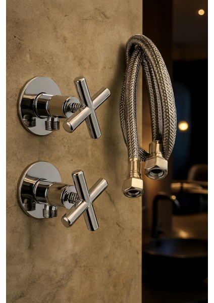 Koçbaşı Taharet Flex Borulu 2 Adet Banyo Seti Paslanmaz Pirinç - 2 Yıl Garantili fiyatları