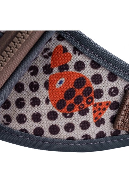 Antrasit Rakun Desenli Kanvas Unisex Göğüs ve Bel Çantası modelleri