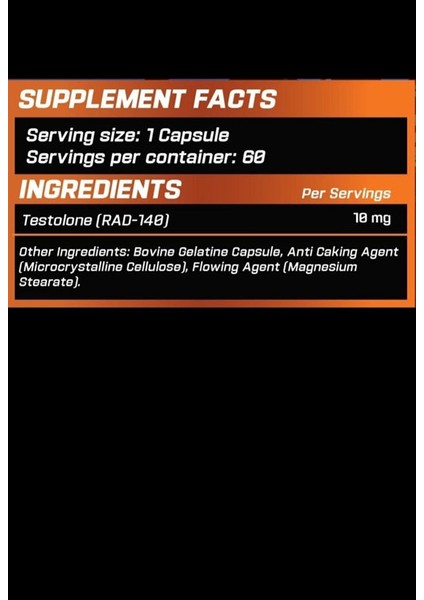 Testolone RAD140 60 Kapsül fiyatları