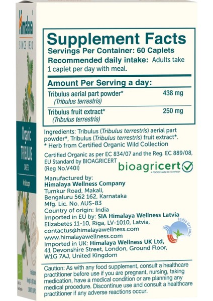 Organic Tribulus 700 Mg 60 Tablet fiyatları