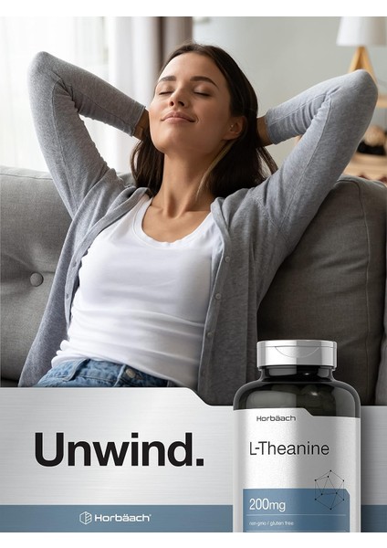 Horbäach L Theanine | 200MG | 400 Capsules | Value Size | Non-Gmo, Gluten Free fiyatları
