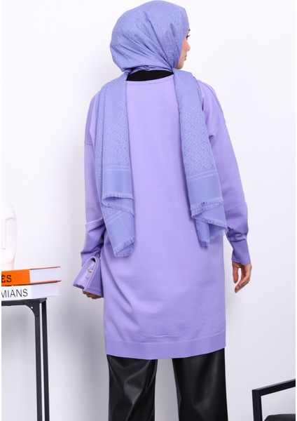 Lila Soğuk İplik Merserize Triko Tunik fırsatları