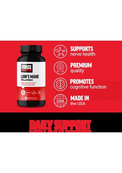 Lion's Mane, 500 Mg(Aslan Yelesi Mantarı)60 Vegetable Vegan Caps fiyatları