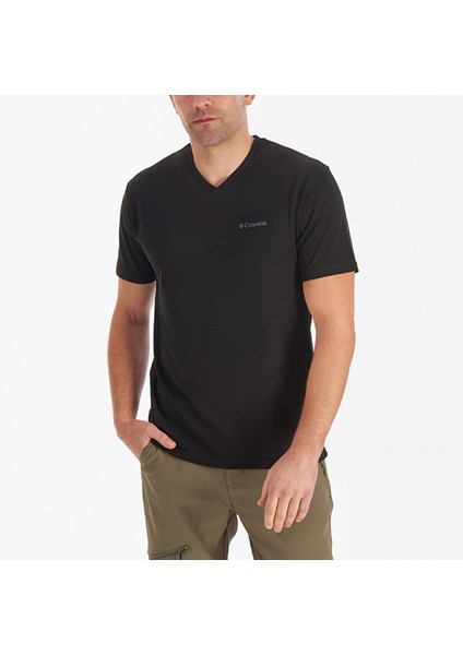 Cs0288 Csc M Basic Sm Logo Brushed V Neck Ss Tee Erkek T-Shirt
