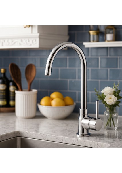 Armut Krom Delta Mutfak Eviye Bataryası Sıcak Soğuk Girişli - 2 Yıl Garantili fiyatları