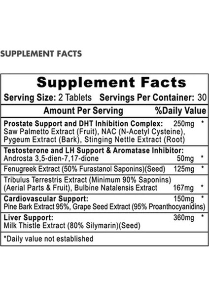 Hitech Hell Raiser Pct 60 Tablet(Saw Palmetto+Nac+Fenugreek+Test Booster Tribulus+Milk Thistle) fiyatları
