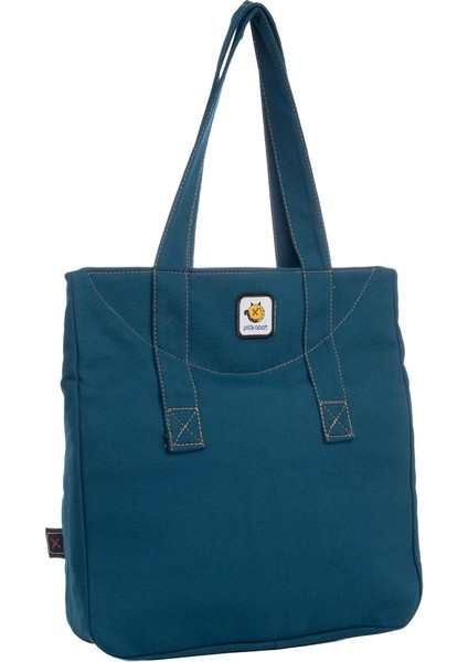 Petrol Mavisi Küçük Prens Desenli Canvas Kumaş Omuz Çantası indirimleri