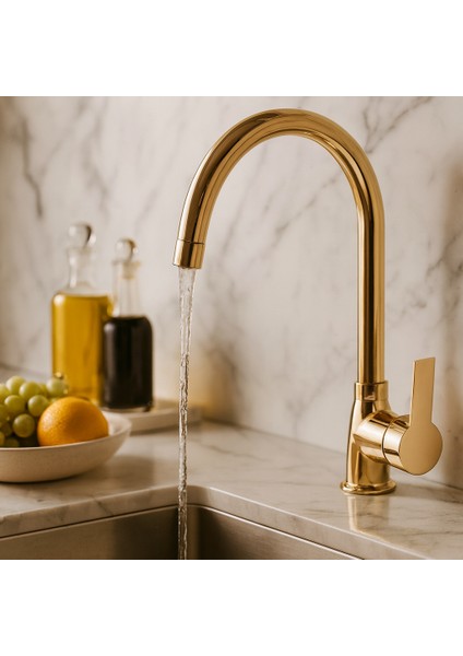 Armut Krom Delta Mutfak Eviye Bataryası Sıcak Soğuk Girişli - 2 Yıl Garantili