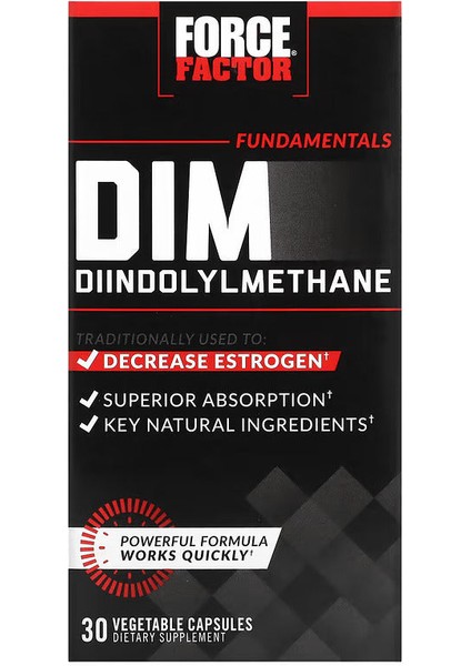 , Fundamentals Dım+Selenium Diindolylmethane Estrogen In Men 30 Vegetable Capsules