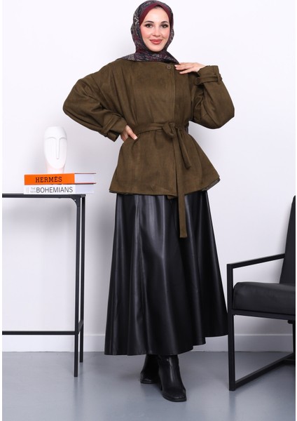 Haki Kol Apoletli Astarlı Süet Ceket fiyatları