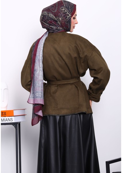 Haki Kol Apoletli Astarlı Süet Ceket fırsatları