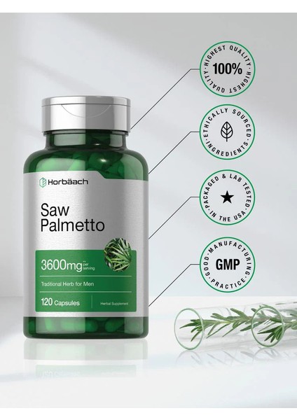 Saw Palmetto (Cüce Palmiye) Hair Skin 3600MG | 120 Capsules fiyatları