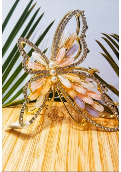 10 cm Lüks Gösterişli Renkli Metal Kıstırma Toka