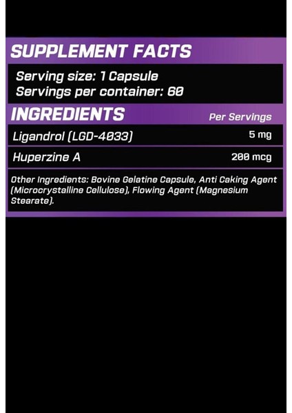 Ligandrol - LGD-4033 60 Kapsül fiyatları