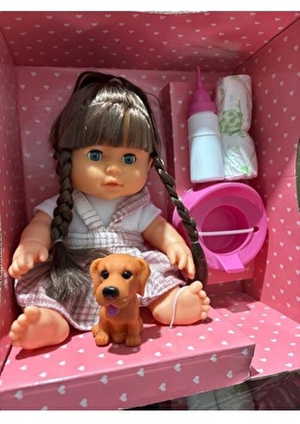 Melis Et Bebek 34 cm Kız Çocuklar İçin Altını Islatan Eğlenceli Oyun Seti indirimleri
