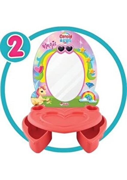 Güzellik Salonu Candy Kent Kız Çocuklar İçin Renkli Aksesuar Seti 16 Parça