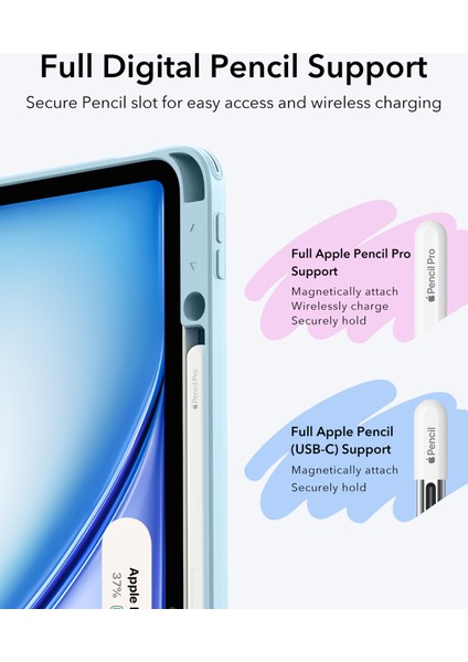 iPad Air 13 M2-M3 (2025) Flip (Kalem Kontrol) Kılıf