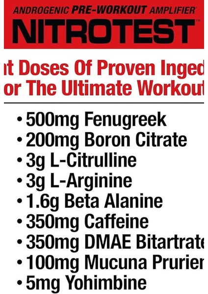 Nitrotest Androgenic Preworkout fiyatları