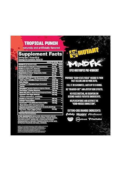 Mind Fk - Epic Nootropic Preworkout 20/40 Servis modelleri