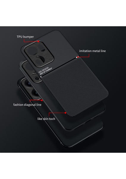 Oppo RENO13 F 5g Kılıfı, Şık Moire Gömülü Demir Plaka Halkasız Braketli Telefon Kılıfı-Kırmızı (Yurt Dışından) fiyatları