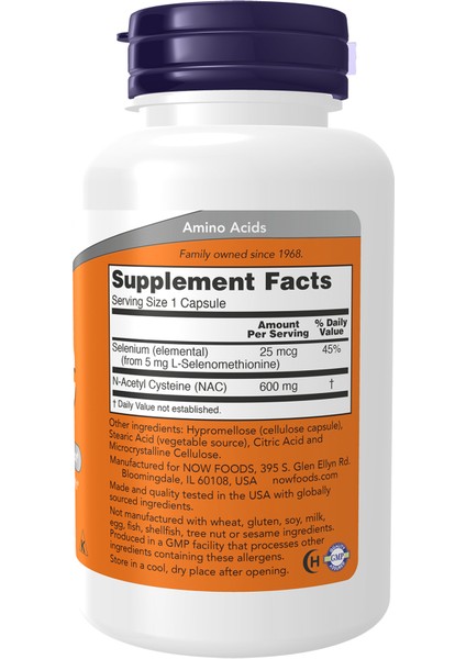 Nac 600 Mg 100 Vegetarian Capsules fiyatları