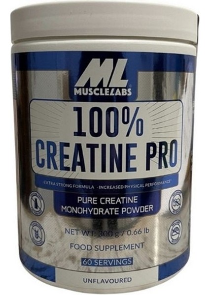 100% Creatine Pro 300G Usa - 60 Servis