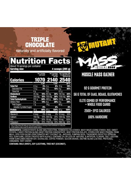 Mass Extreme Gainer – Whey Protein Powder – Build Muscle Size And Strength – High Density Clean Calories indirimleri