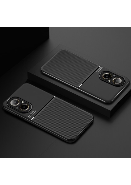 Realme C67 4g Kılıfı, Şık Moire Gömülü Demir Plaka Halkasız Braketli Telefon Kılıfı-Siyah (Yurt Dışından) indirimleri