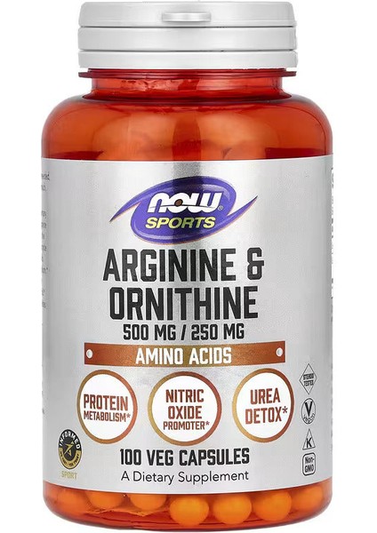 Arginine(Arjinin) Ornithine(Ornitin) Gh Nitrix Oxide 100 Veg Caps