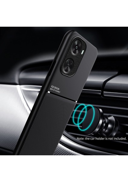 Huawei Nova 11 Se Kılıfı, Şık Moire Gömülü Demir Plaka Halkasız Braketli Telefon Kılıfı-Kırmızı (Yurt Dışından) modelleri