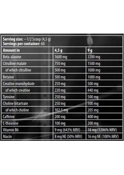 Scatterbrain Preworkout Beta Alanine Citrulline Caffeine 60 Servis fiyatları
