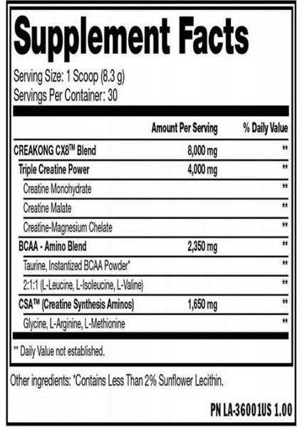 Creakong Creatine Creatine Malate Bcaa Amino Arginine Cx8 modelleri