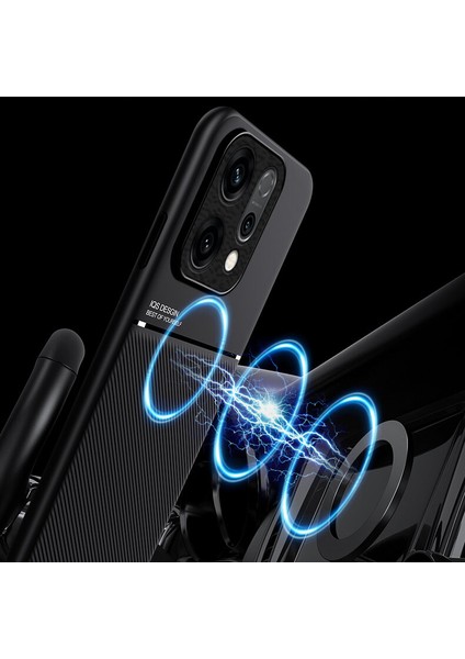 Oppo RENO14 Kılıfı, Şık Moire Gömülü Demir Plaka Halkasız Braketli Telefon Kılıfı-Yeşil (Yurt Dışından) modelleri