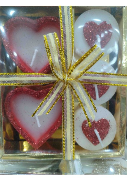 Dekoratif Kalp Mum 5 Parça fiyatları