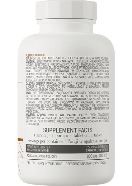 Folic Acid 800 Mcg Women's Health 90 Caps fiyatları