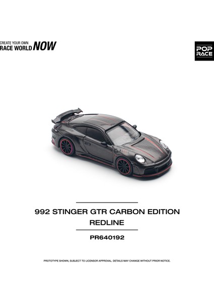 1:64 992 Stinger Gtr Carbon Edition Redline – Karbon Desenli Diecast Model Araba modelleri