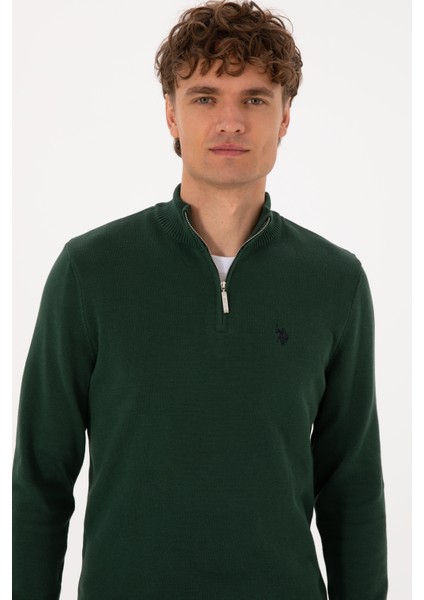 Erkek Koyu Yeşil Kazak /triko 50313695-VR079 fiyatları