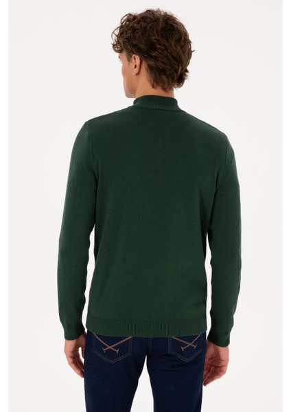 Erkek Koyu Yeşil Kazak /triko 50313695-VR079 indirimleri