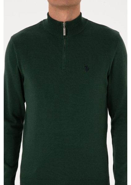 Erkek Koyu Yeşil Kazak /triko 50313695-VR079