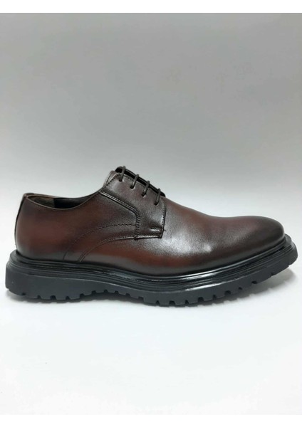 Hakiki Deri Hafif Eva Tabanlı Taba Rengi Bağcıklı Rahat Klasik Erkek Ayakkabı C-45111179ZYBK