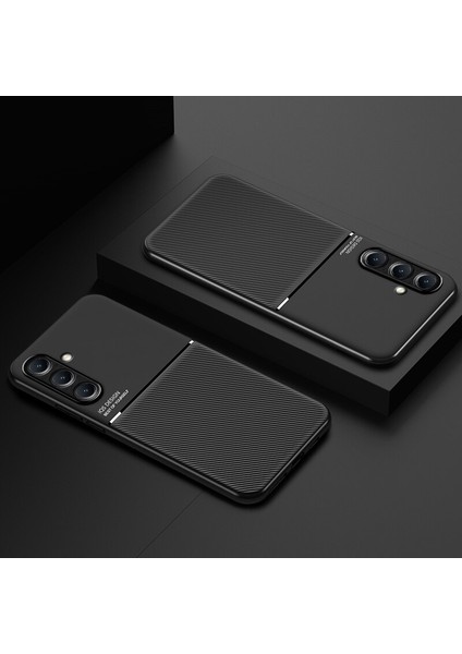 Samsung Galaxy M35 Kılıfı, Şık Moire Gömülü Demir Plaka Halkasız Braketli Telefon Kılıfı-Yeşil (Yurt Dışından) indirimleri